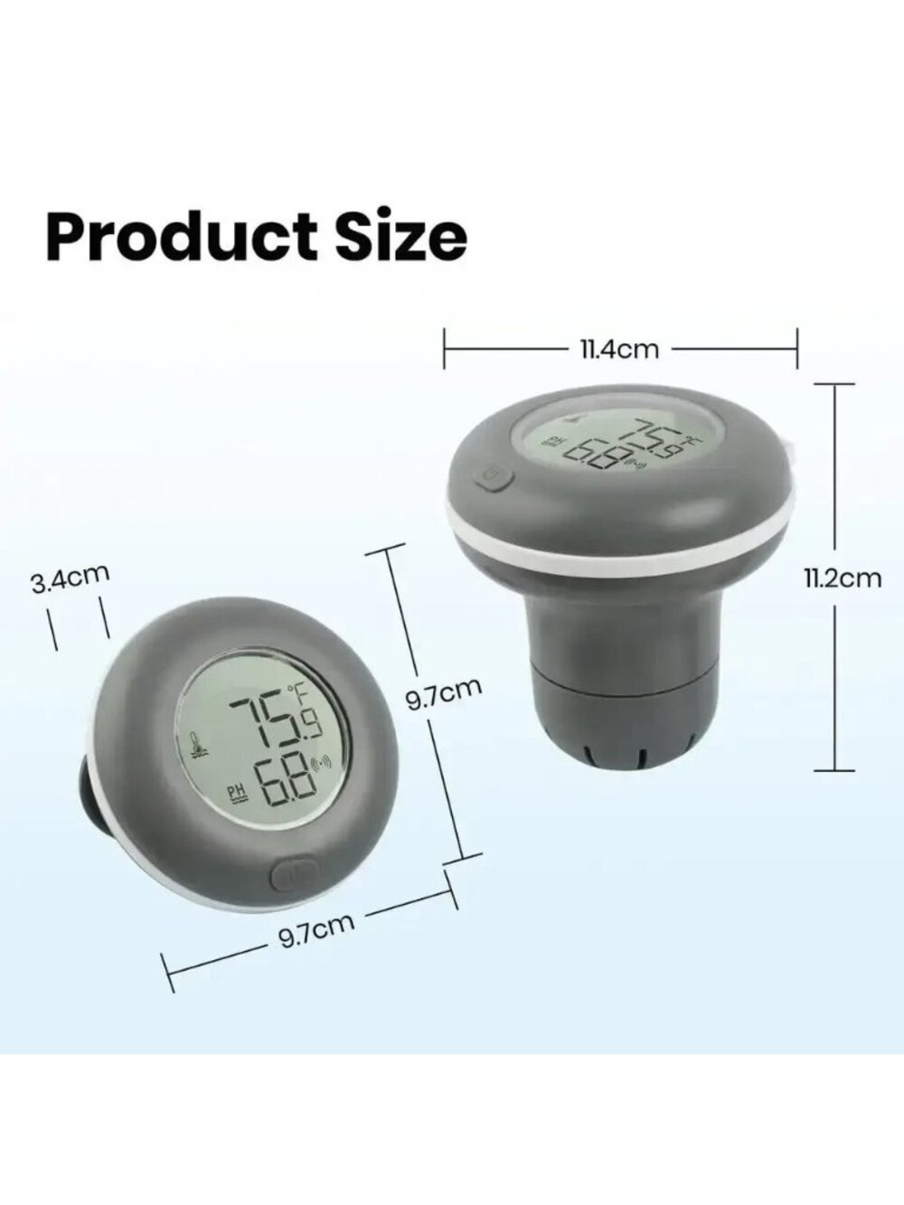 Mainstays 2-in-1 Multi-Function Wireless Pool Thermometer - Picture 3 of 4